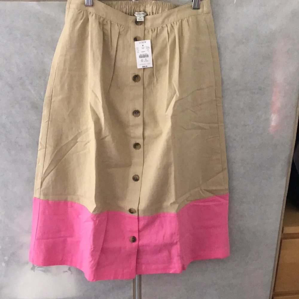 J.CREW Color Block Midi Skirt